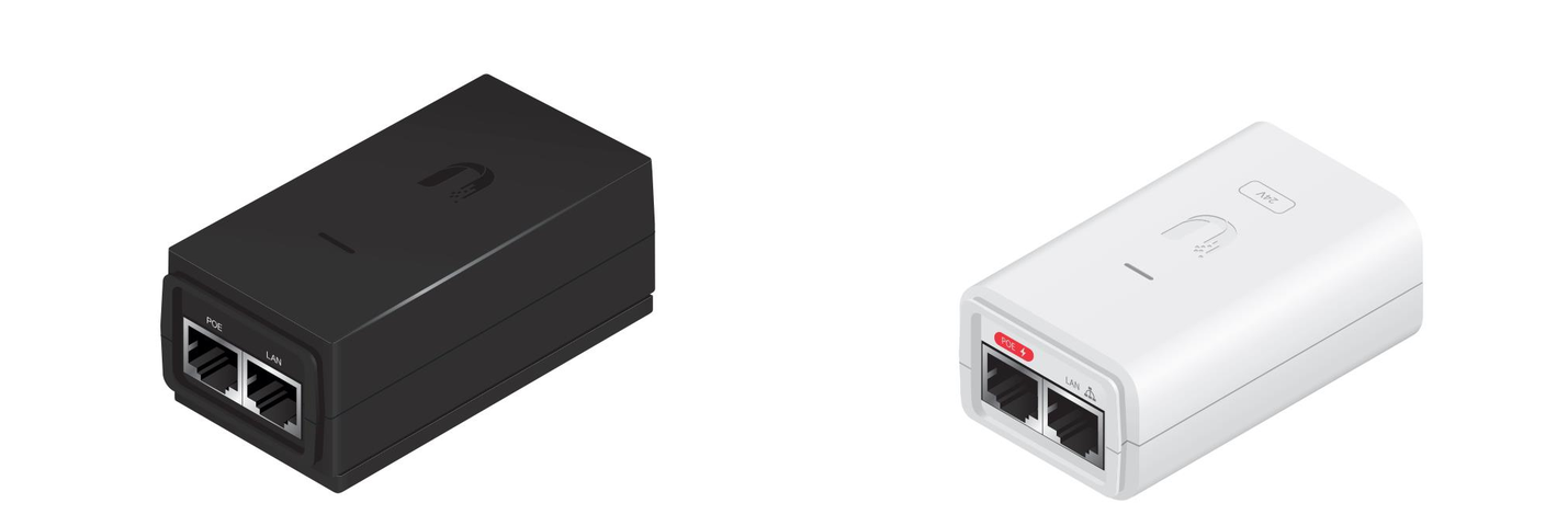 POE injectors come in black or white — both work the same way