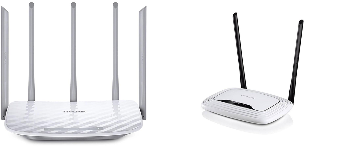 TP-Link routers in different styles